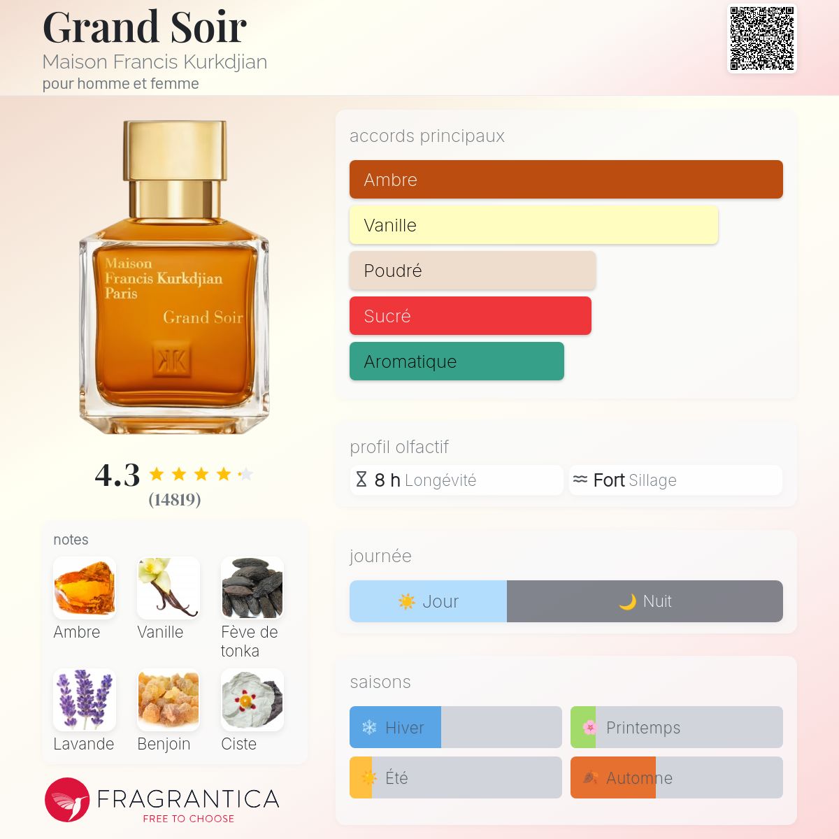 Style Grand Soir Francis Kurkdjian EXTRA Quality